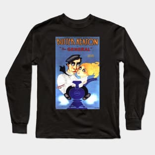 Vintage Movie Poster Buster Keaton Long Sleeve T-Shirt